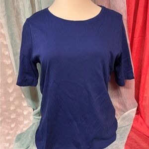 LL Bean Classic Navy Blue Women's Top